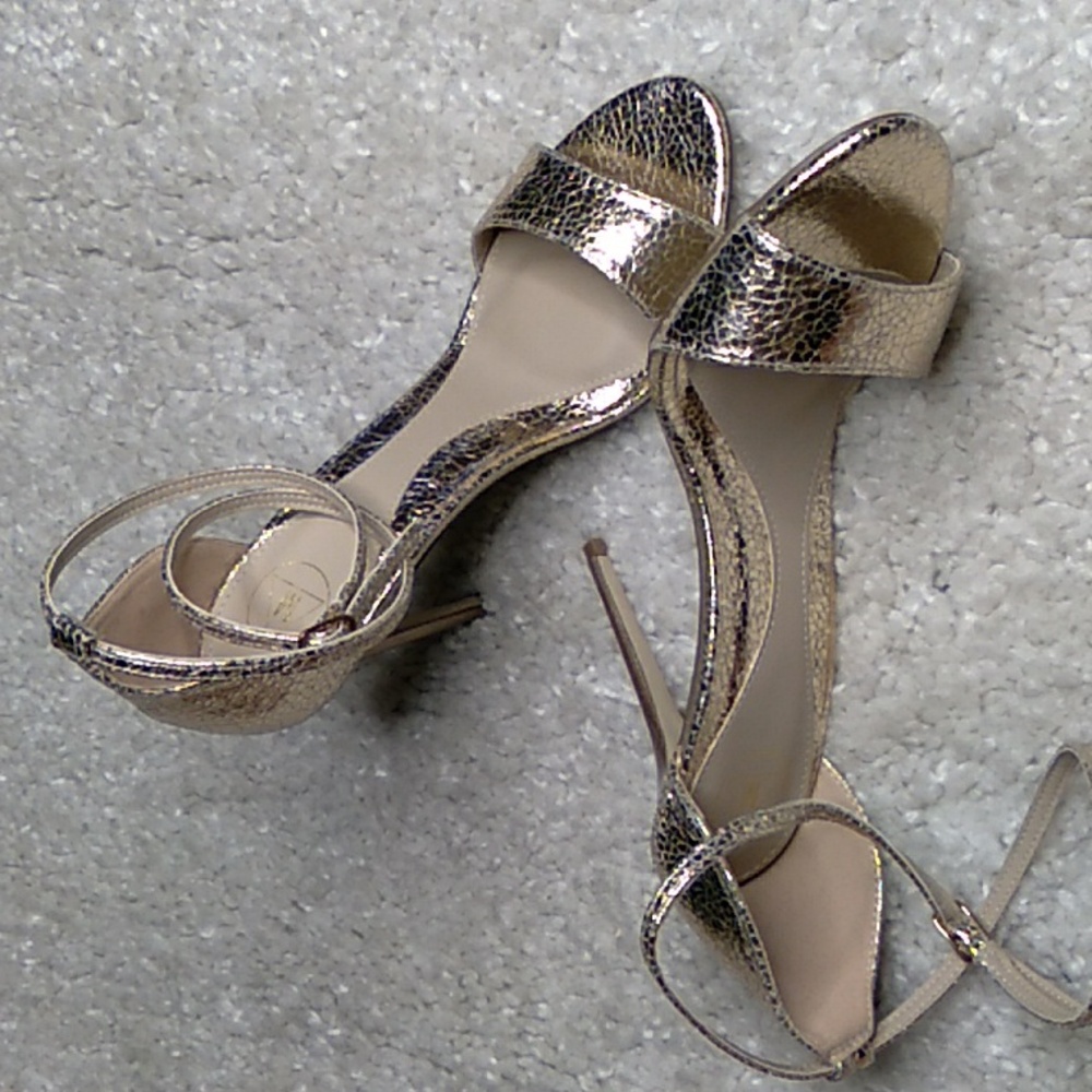 MISGUIDED  double strap crackeled print heels size 9.5 - Picture 9 of 16